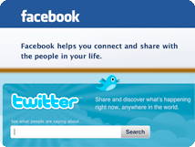 facebook and twitter